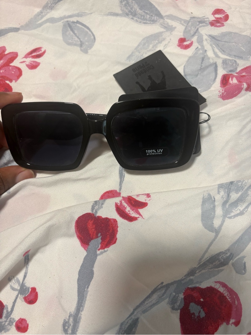 SHEIN Oversized Black Square Women's Sunglasses